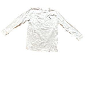 Tommy Bahama White Long Sleeve Crewneck Cotton Pullover Top Youth Boys Size 10